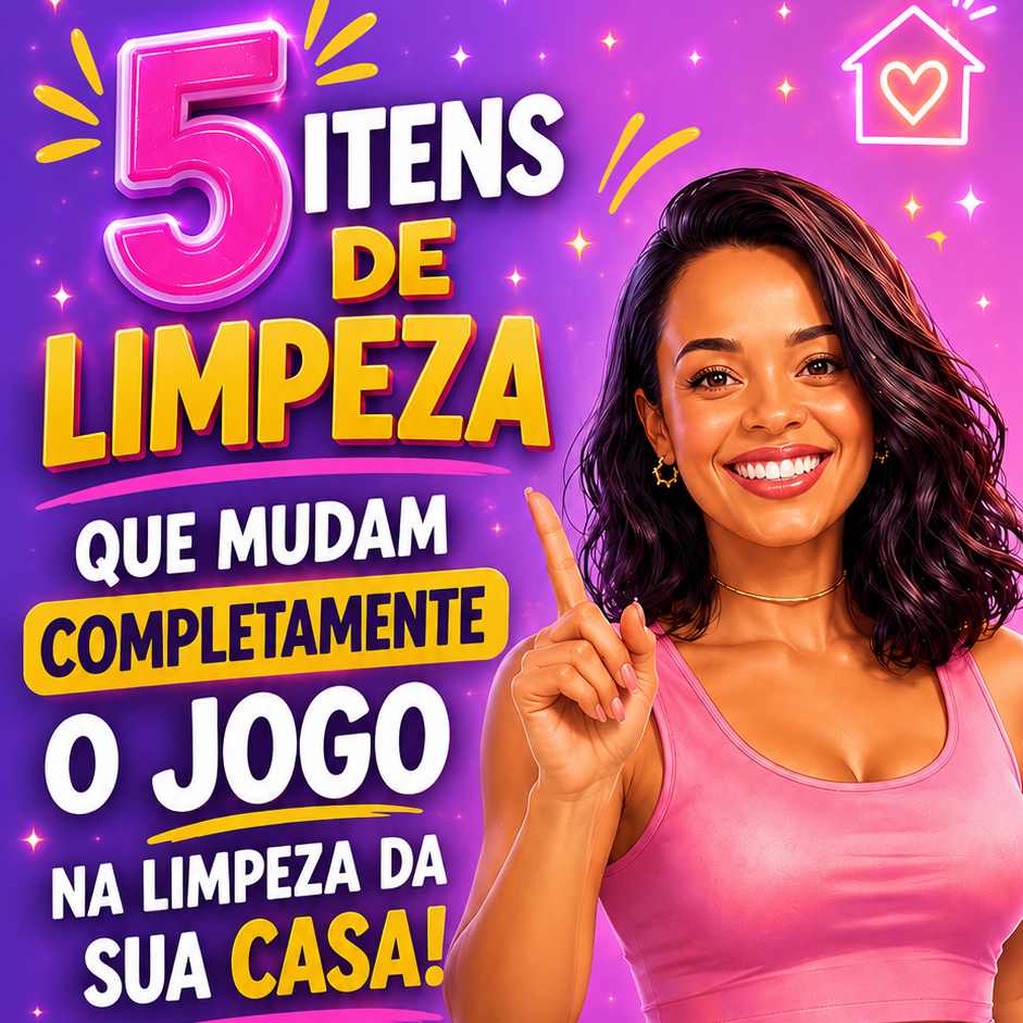 5 utensílios de limpeza da casa