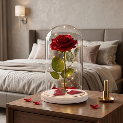 A Rosa Encantada Luminaria Abajur comLED Inspirada na A Bela e A Fera e no OPequeno Principe A Rosa Ou girassol